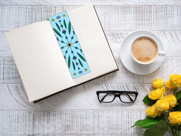 4 Hand Drawn Flower Mandala Bookmarks to Color - Image 3