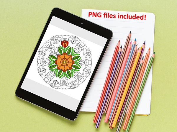 10 Hand Drawn Spring Mandala Coloring Pages - Image 5